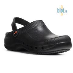 Sabot EVA noir 36 en vue avant montrant l’embout renforcé.