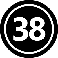 Pictogramme indiquant la pointure 38.