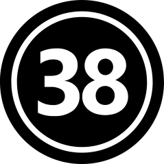 Pictogramme indiquant la pointure 38.