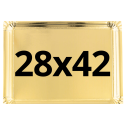 (X25) – Plateau Traiteur Or - Carton rigide - (28X42 CM)