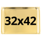 (X25) – Plateau Traiteur Or - Carton rigide - (32X42 CM) (X25) – Plateau Traiteur Or - Carton rigide - (32X42 CM)