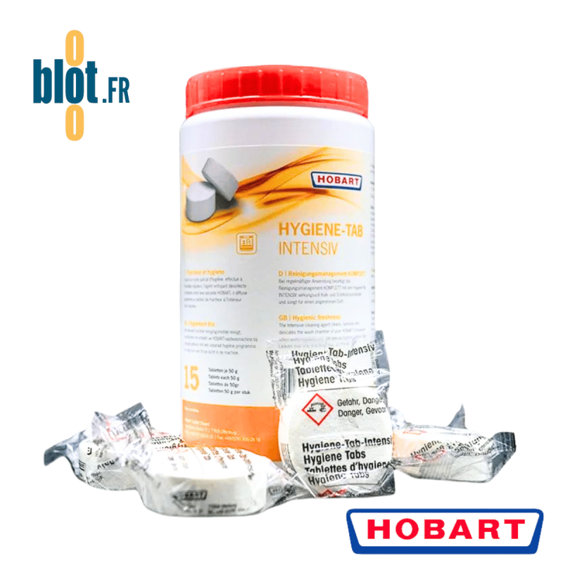 HYGIENE-TAB - HOBART - Tablettes Désinfectantes [1 kg / 15 Tablettes]