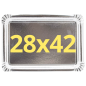 (X25) – Plateau Traiteur Argent - Carton rigide - (28X42 CM) (X25) – Plateau Traiteur Argent - Carton rigide - (28X42 CM)
