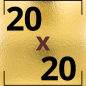 (X50) – Carré Carton (Or/Noir) - 20X20 CM (X50) – Carré Carton (Or/Noir) - 20X20 CM