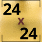 (X50) – Carré Carton (Or/Noir) - 24X24 CM (X50) – Carré Carton (Or/Noir) - 24X24 CM