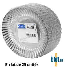 (X25) – Assiette  en carton jetable Argent - (Ø24 CM)