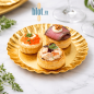 (X100) – Mini assiette Ronde en carton jetable Or - (Ø8.8 CM)