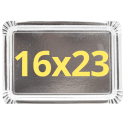 (X100) – Ravier en Argent - Carton - Jetable - (16X23 CM)