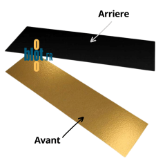 (X50) – Semelle à bûche Or/Noire - Carton bord droit - (35x10.4 CM)