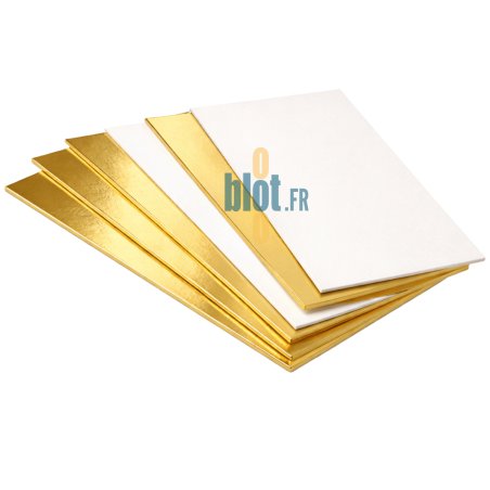 (X50) – Rectangle Carton (Or/Blanc) - 30X40 CM