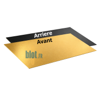 Rectangle carton pâtisserie double face or noir 40x60 cm avant et arrière