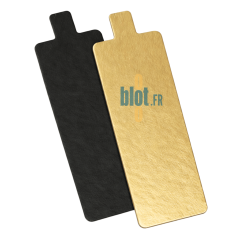 (X250) – Support rectangle à languette Or/Noir - (4.5x13 CM)