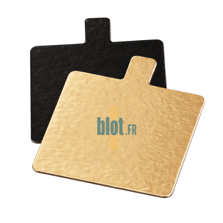 (X250) – Support carré à languette Or/Noir - (8x8 CM)