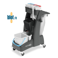 Chariot nettoyage professionnel MM-4T Numatic vue arrière avec collecteur 70 litres