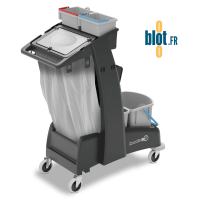 Chariot ménage compact Numatic MM-4T avec plateau supérieur et seaux double compartiment