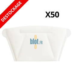 Masque FFP2 NR blanc fabrication française avec élastiques et barrette nasale sur fond clair.