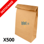 DESTOCKAGE ! (X500) - Sac kraft SOS Sans Anses - (20+9×34,5 CM)