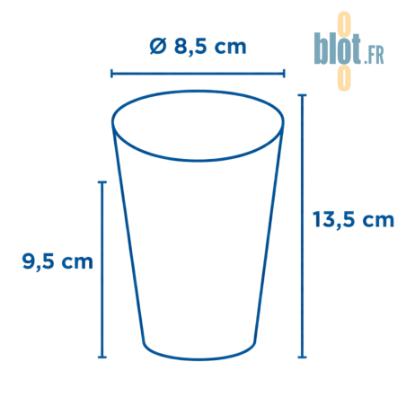 DESTOCKAGE ! (X50) - Gobelet à frites carton 480 ml - (Ø8.5 × H13,5 CM)