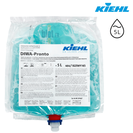DIWA-Pronto 5 L KIEHL liquide de rinçage acide Écolabel pour lave-vaisselle professionnel en poche Bag-in-Box