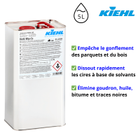 Wax-Ex 5 L décapant cire solvanté professionnel pour parquet bois liège élimination goudron huile bitume
