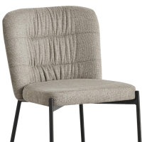 chaise TOPAZE taupe tissu structure acier époxy noir chaise professionnelle