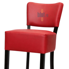 dossier et assise rembourrés tabouret LUIGI groseille simili cuir rouge chaise haute bar professionnelle