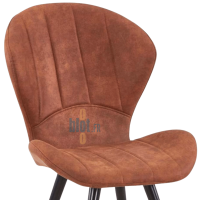 dossier rembourré chaise INDIANA havane simili cuir vintage assise confortable mobilier professionnel restaurant