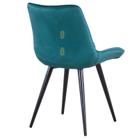 chaise PAMELA verte vue arrière structure métal noir mobilier professionnel restaurant