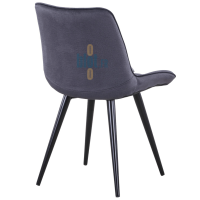 chaise PAMELA grise vue arrière structure métal noir chaise professionnelle restaurant
