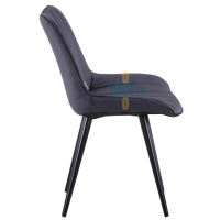chaise PAMELA grise profil assise garnie et dossier confortable mobilier CHR