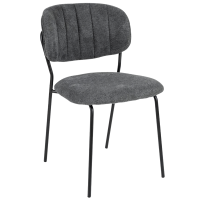 chaise JADE grise vue de face assise garnie structure métal chaise restaurant professionnelle