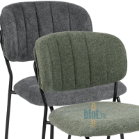 chaise JADE verte et grise structure métal assise garnie mobilier professionnel restaurant
