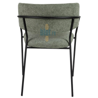 fauteuil OPALE vert vue arrière dossier garni structure métal fauteuil restauration professionnel