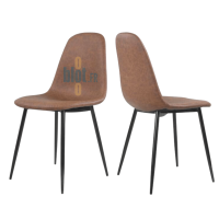chaises SHELBY cognac structure métal noir assise garnie mobilier professionnel restaurant