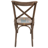 chaise ALBENA hêtre patine vintage vue arrière chaise bois restaurant style bistrot