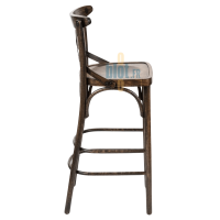 tabouret ALBENA hêtre patine vintage vue profil tabouret bois restaurant professionnel