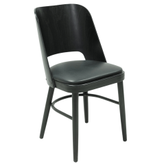 chaise AMANDINE ébène wengé chaise bois foncé professionnelle assise garnie