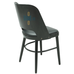 chaise AMANDINE ébène wengé vue arrière chaise professionnelle structure hêtre