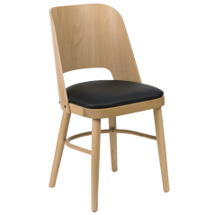 chaise AMANDINE hêtre naturel assise ébène restaurant intérieur professionnel