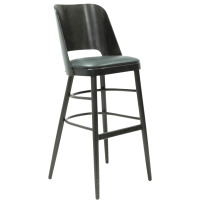 tabouret AMANDINE ébène-wengé assise haute bar professionnel