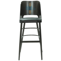 tabouret AMANDINE vue face ébène-wengé mobilier CHR professionnel