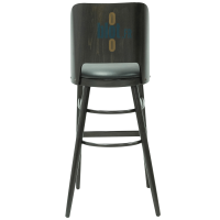 tabouret AMANDINE vue arrière ébène-wengé mobilier intérieur professionnel