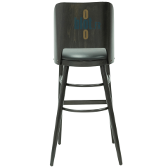 tabouret AMANDINE vue arrière ébène-wengé mobilier intérieur professionnel