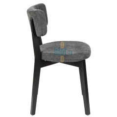 chaise AMBRE vue profil anthracite hêtre mobilier CHR professionnel