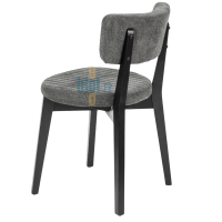 chaise AMBRE vue arrière anthracite dossier garni professionnelle