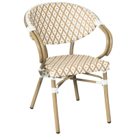 fauteuil BASTILLE écru bronze textylène terrasse professionnelle