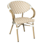 Fauteuil BASTILLE - Bamboo look - Ecru / Bronze