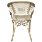 Fauteuil BASTILLE - Bamboo look - Ecru / Bronze