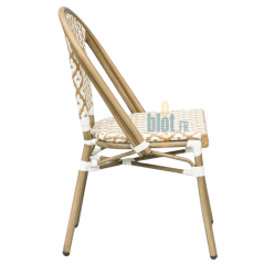 chaise RIVOLI vue profil écru bronze mobilier extérieur professionnel