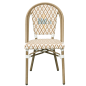 Chaise RIVOLI - Bamboo look - Ecru / Bronze